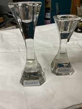 Villeroy & Boch świecznik kryształ zestaw 2 sztuki 16 i 13 cm