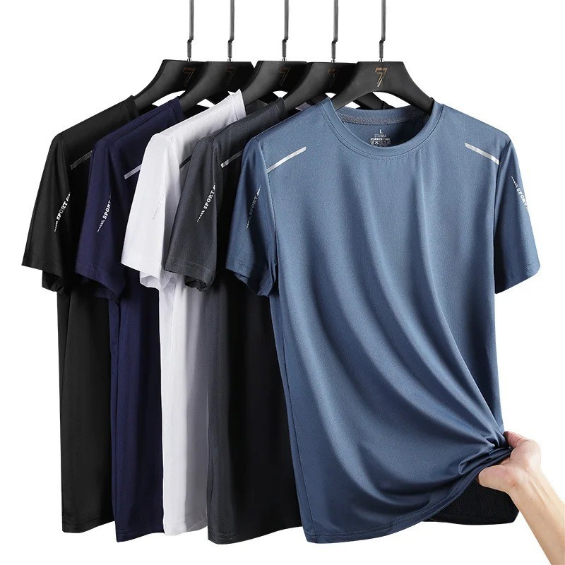 SlimFit CHRLCK Men's Quick Dry Running T-Shirt Breathable Sports Gym Fitness Top