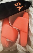 Y-3 Yohji Yamamoto Comfylette Adidas Size 7 Solar Orange Fashion Sandal