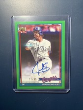 2026 Topps Series 1 - Juan Gonzalez - Green /99 1991 Autograph Card #91A-JG Auto