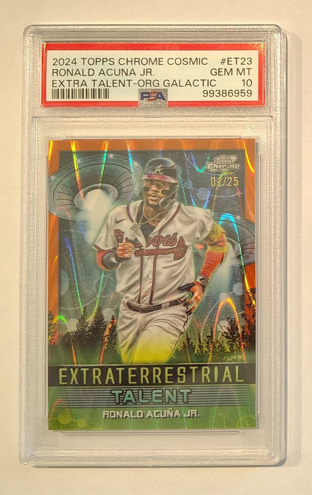 2024 Topps Topps Chrome Cosmic Ronald Acuña Jr. front
