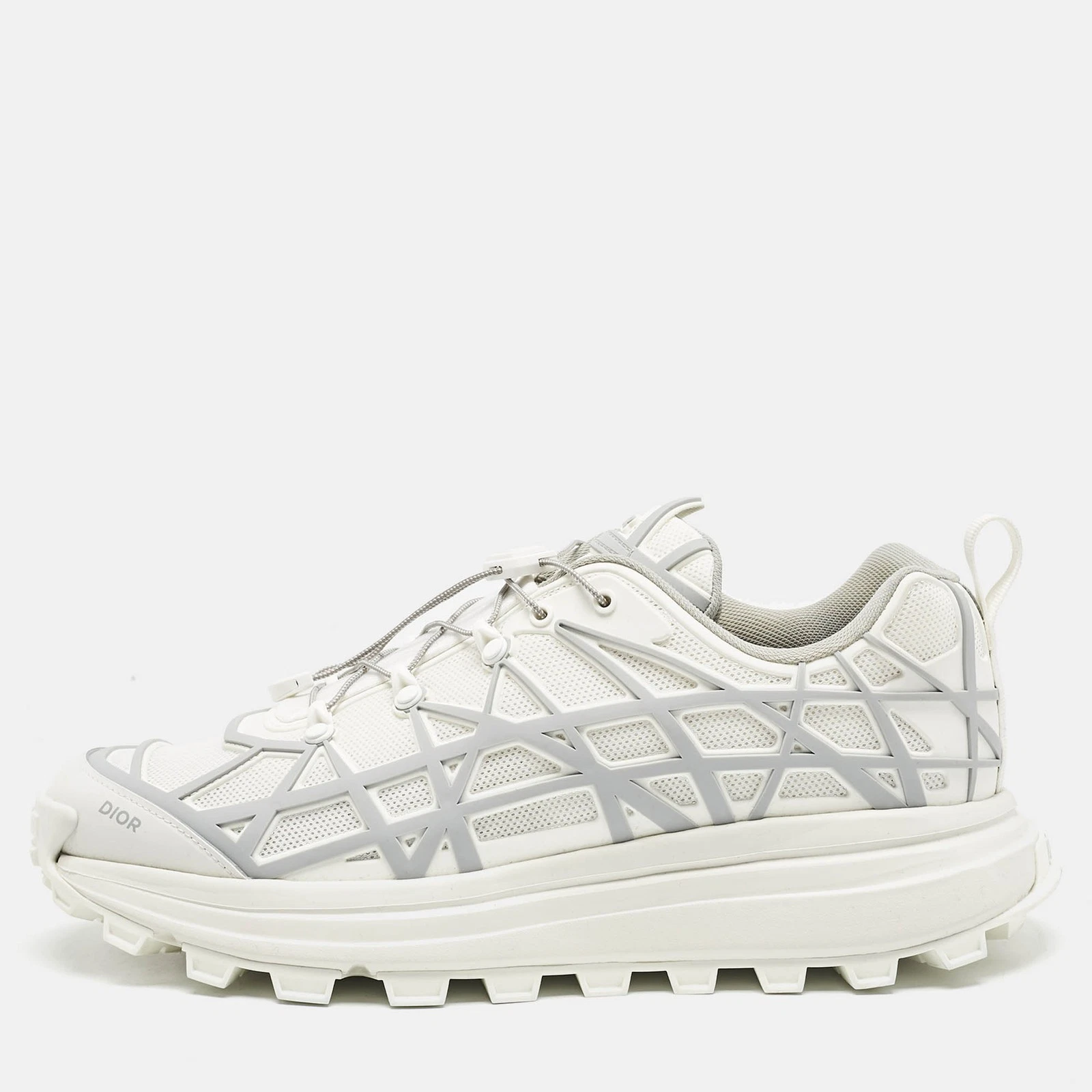 Baskets chunky Dior blanc/gris maille et caoutchouc B31 Runner taille 43