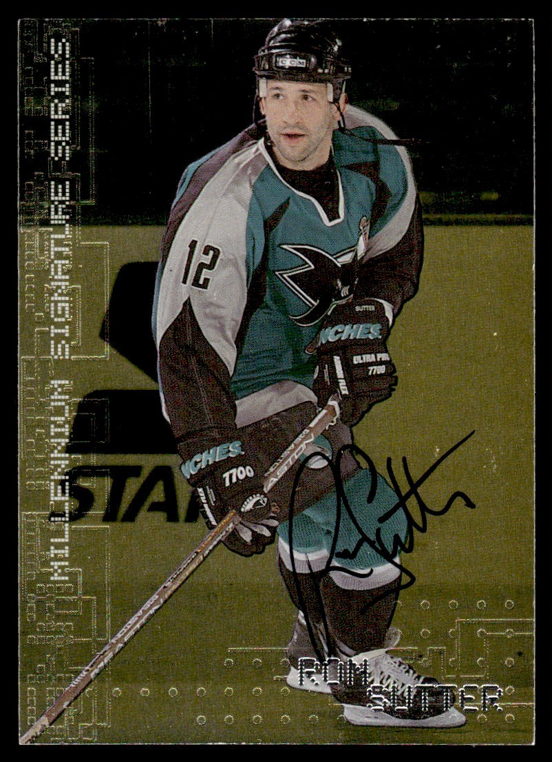 1999-00 Be a Player Signature Series Millennium Gold Autographs Ron Sutter Auto