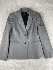JONES NEW YORK Gray Blazer Size 8 Light Weight R