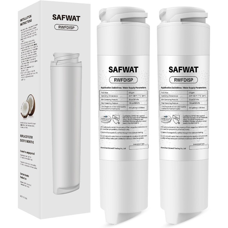 Replacement for Viking Refrigerator Water Filter RWFDISP (2 Pack)