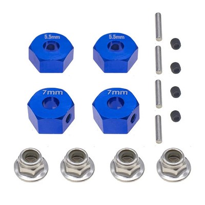 Aluminum 12mm Hex Wheel Hubs w/ Axle Pins Nuts for Traxxas Slash 4X4 Stampede 4W