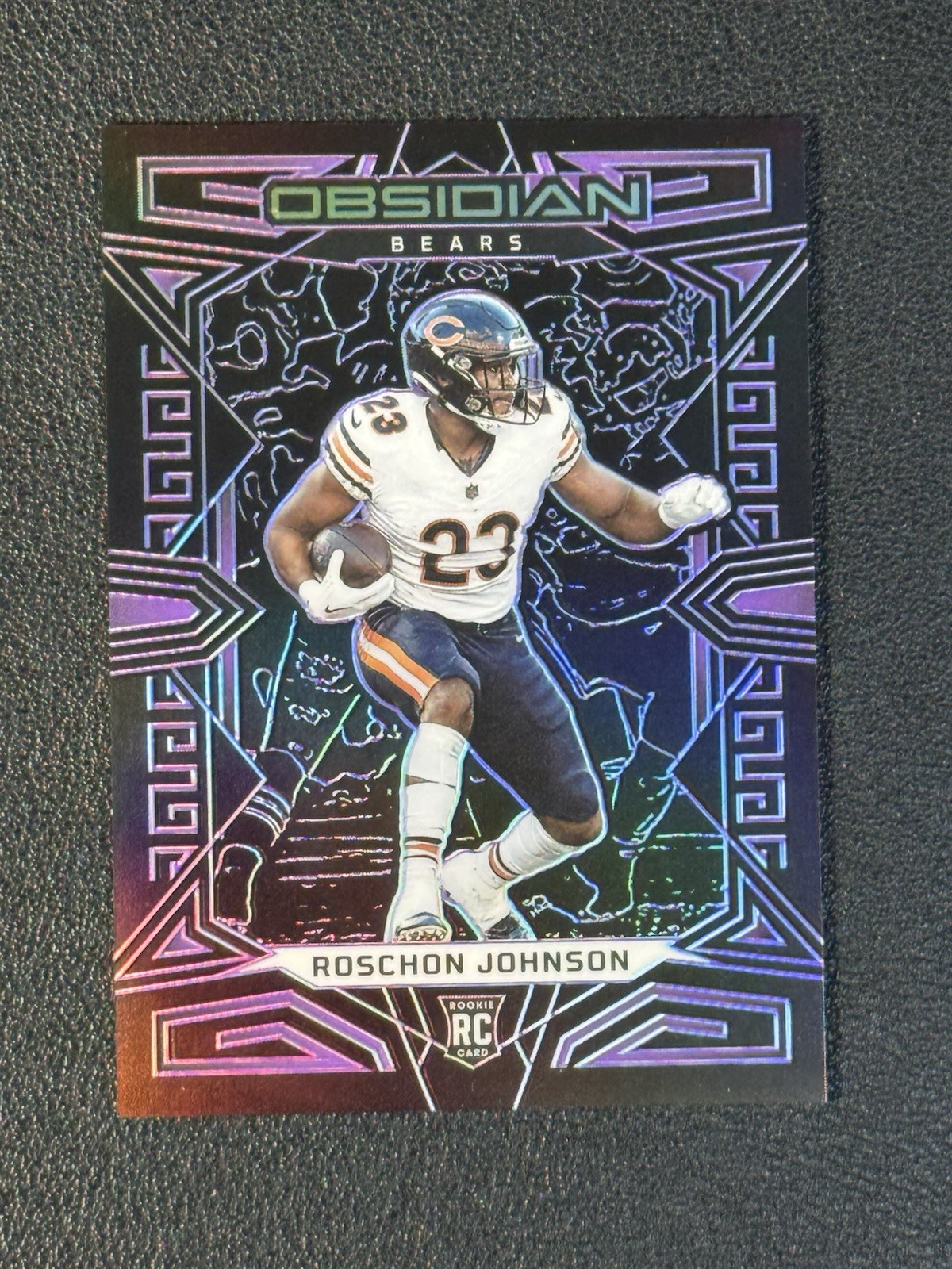 2023 Panini Obsidian Purple Electric Etch /75 Roschon Johnson #114 Rookie RC