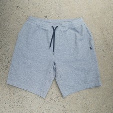 Polo Ralph Lauren Mens Double Knit Tech Sweat Shorts Grey Heather Large L Pony