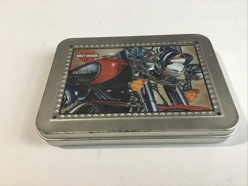 2003 Harley Davidson Playing Card Tin With 2 Decks Cards .