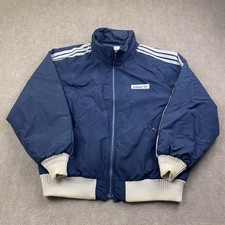 Vintage 90s Adidas Nylon Puffer Coat Jacket XL Navy Blue thinsulate 3M Jackets