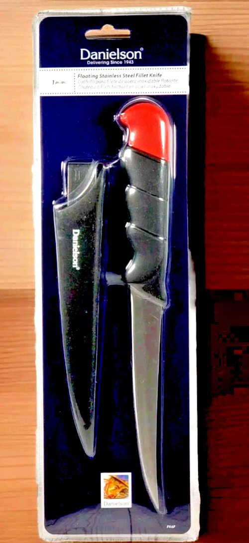 New Danielson Floating Stainless Steel Fillet Knife 6" FK6F with sheath