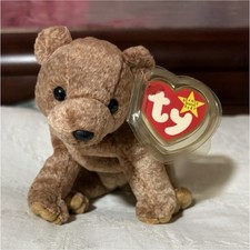 Ty Beanie Baby Brown Bear Plush Toy Heart Tag 1998 for Ages 3 