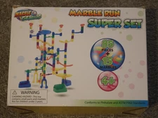 Marble Genius Marble Run Super Set - 85 pieces + 9 marbles 