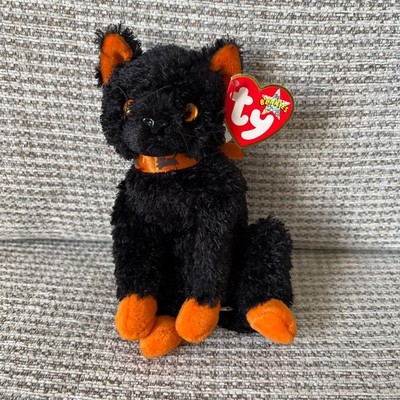 Ty Beanie Baby Fraidy Halloween schwarze Katze nicht mehr produziert 2000 Vintage Plüsch mit Etikett