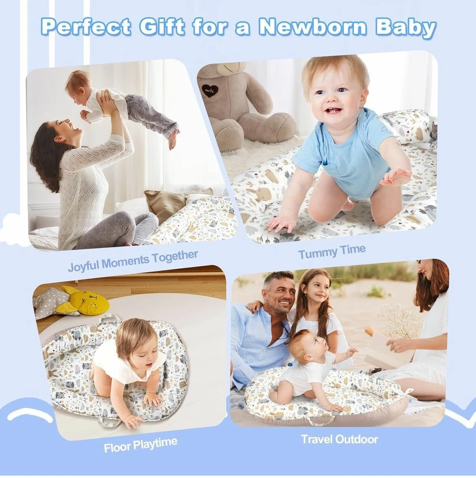 Портативный шезлонг унисекс предметы первой необходимости для новорожденных - Изображение 2 из 2