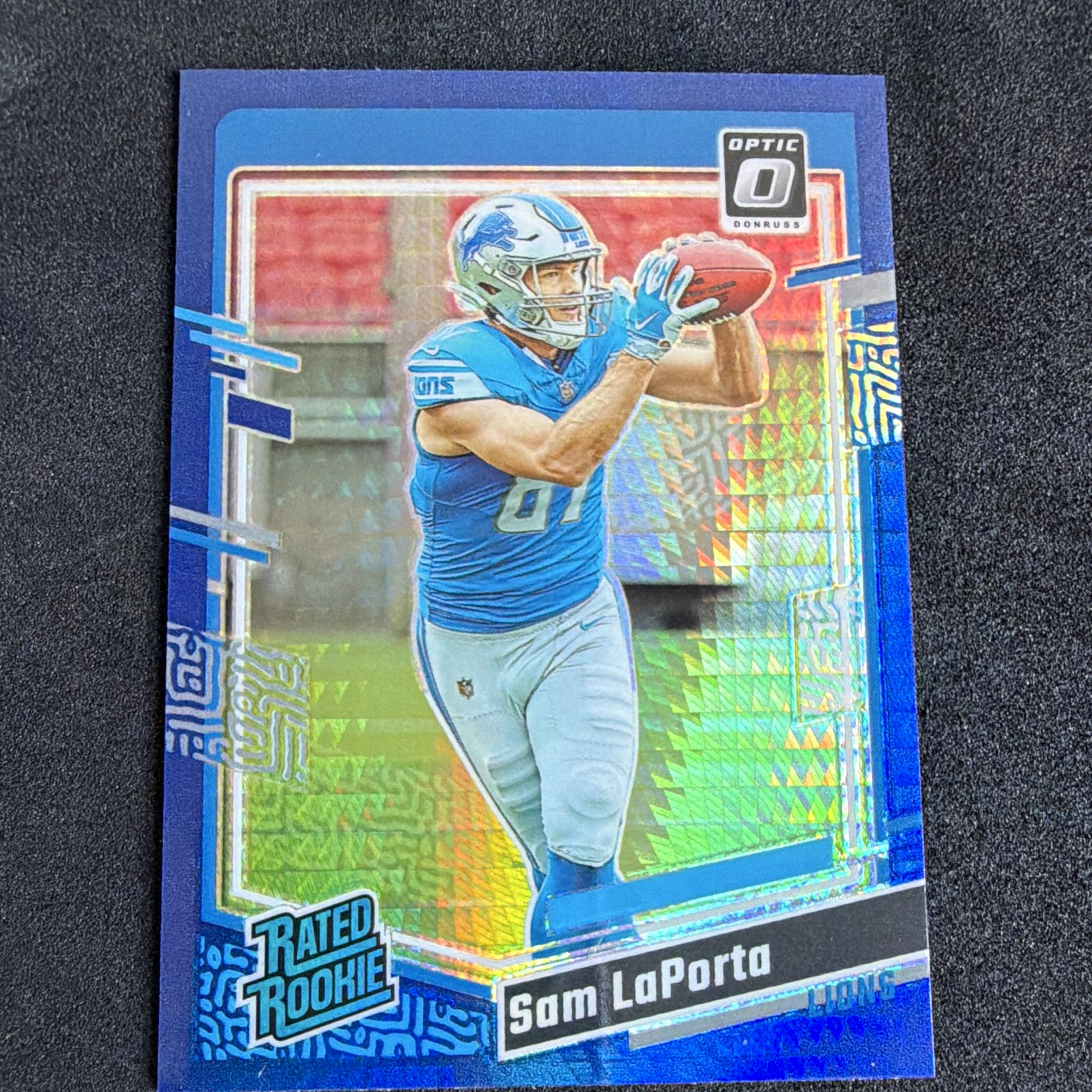 Sam LaPorta Panini Donruss Optic #237 Blue Hyper
