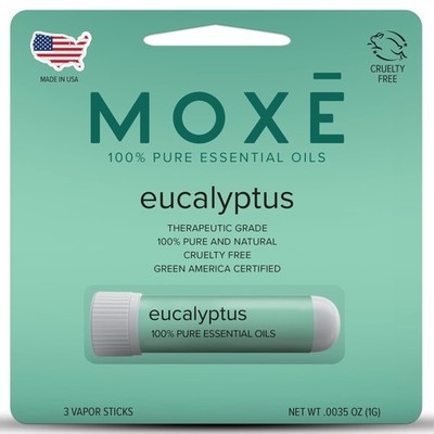 MOXĒ Eucalyptus Essential Oil Nasal Inhaler, Sinus  Congestion Relief, Daily ...