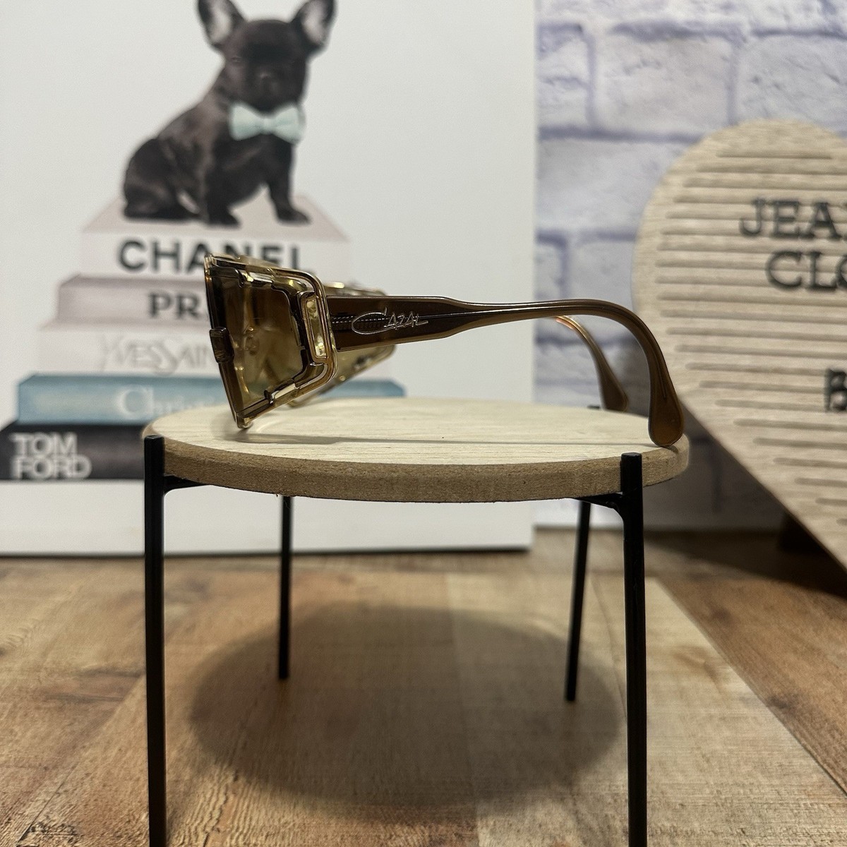 Vintage 80's CAZAL 951 COL 97 sunglass Frames gold wrap oversize