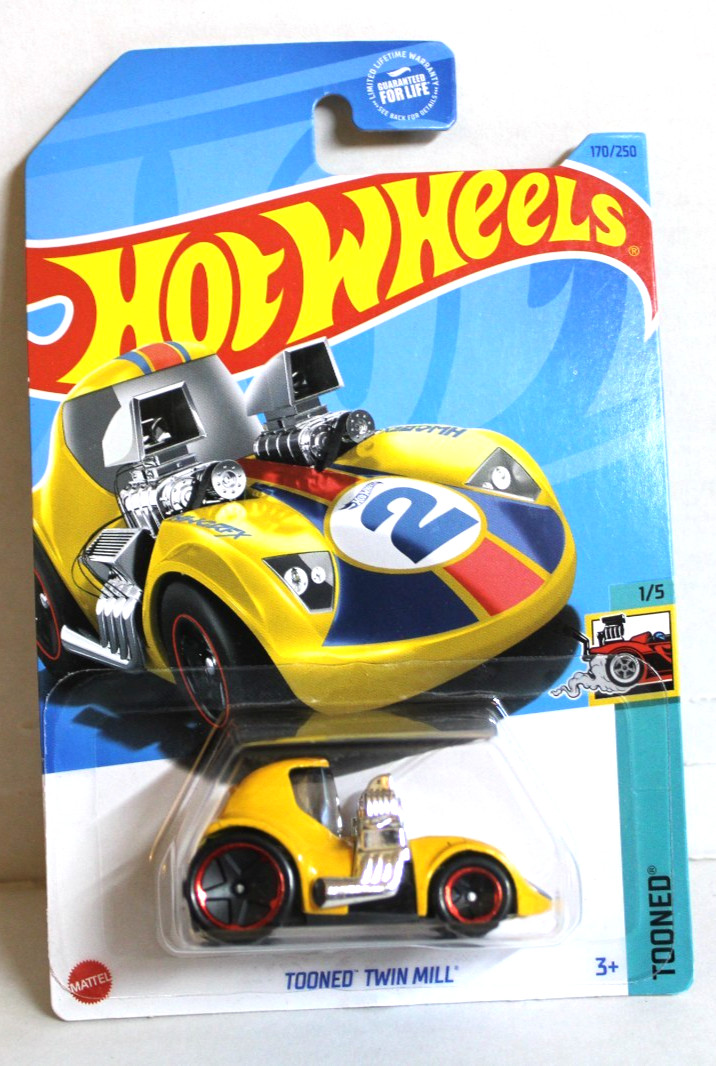 Hot Wheels 2023 Tooned 1/5 Tooned Twin Mill #170/250 Yellow - New