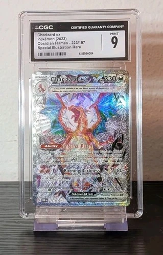 Charizard EX🔥223/197 CGC 9 Obsidian Flames🔥 (SIR) Pokemon (Freshly Graded)