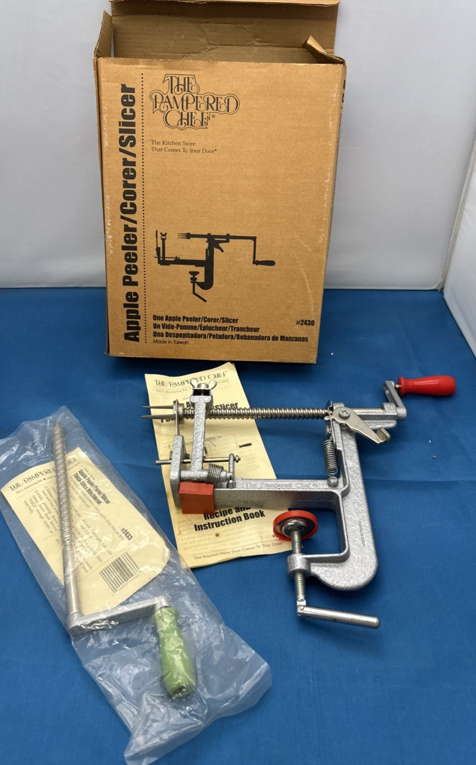 The Pampered Chef Apple Peeler Corer Slicer #2430 w/ Thick Slice Attach #2433
Opens in a new window