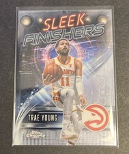 2025-26 Topps Chrome Trae Young Sleek Finishers Rookie Card RC  SF-22 Hawks NBA. rookie card picture