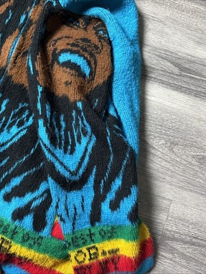 Vintage Bob Marley Tejidos Ruminahui Hoodie Jacket Raggae Jamaica