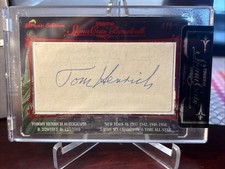 2012 Signa Cuts Cut Auto Bronx Edition Red #4/5 Tommy Henrich Cut Signature