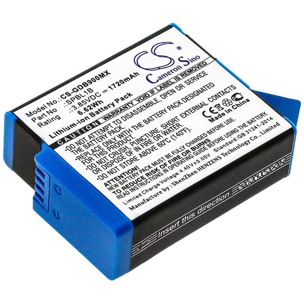 Batería Cameron Sino CS-GDB900MX 1720mAh GoPro Hero 9 / 10 / 11 / 12 AHDBT-901