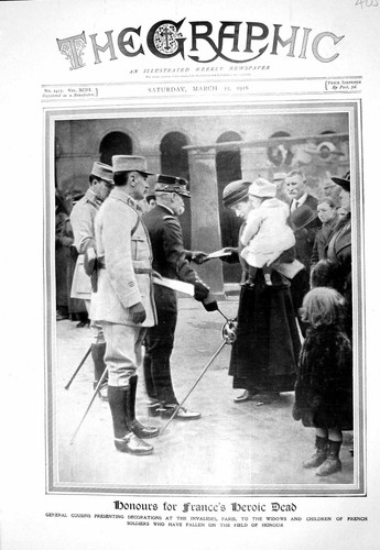 Old 1916 Scene General Cousins Decorations Invalides Paris Widows Chi 20th