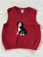Janie And Jack Dog Intarsia Vest 18-24 Months Excellent