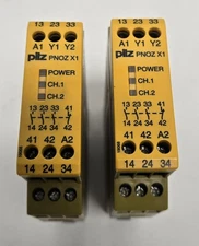 PILZ PNOZX1 SAFETY RELAY PNOZX1 24VAC/DC3n/o1N/c. LOT OF 2.