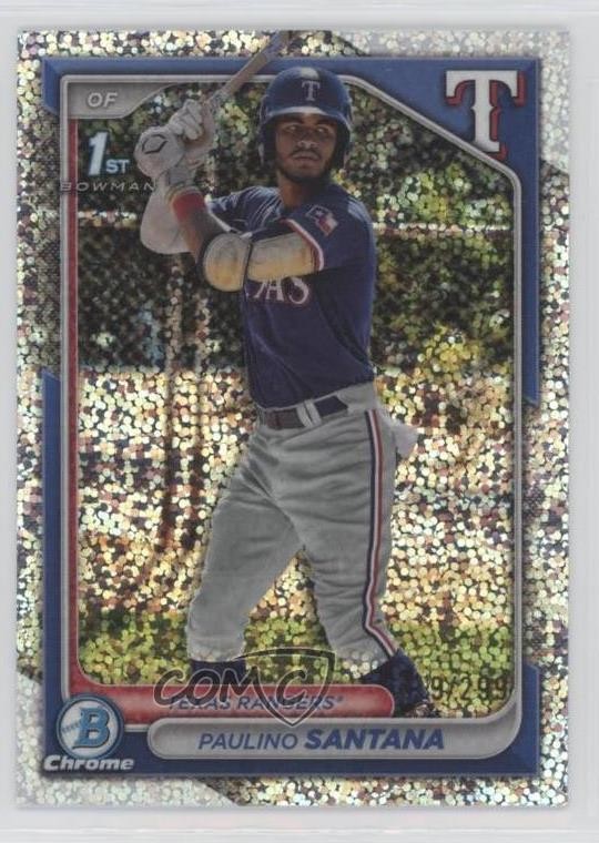 2024 Bowman Chrome Prospects Speckle Refractor /299 Paulino Santana #BCP-245