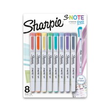 Sharpie S-Note Duo Dual-Ended Creative Highlighters 8/Pkg-Assorted Colors