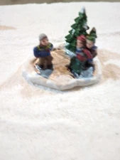 Vintage Christmas Ice Skating Greenbrier International Cobblestone Village