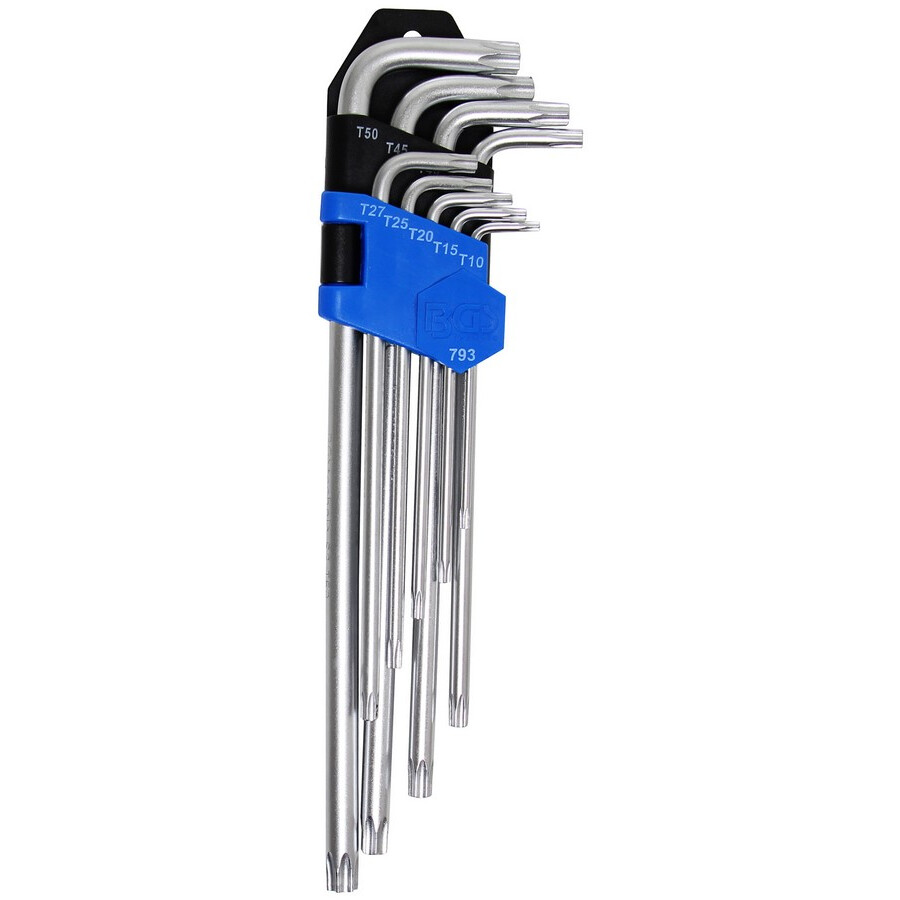 set 9 chiavi torx nichelate lunghe - codice bgs793 BGS officina