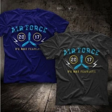 'We are fearless' Custom Wings Logo Front Air Force Fearless T-Shirt Men HQ 734