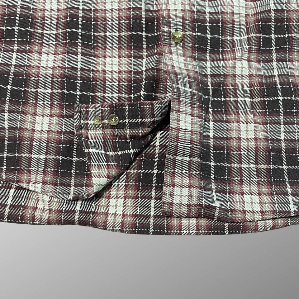 L.L. Bean Men's Size XXL 2XL Tall Button Down Plaid Long Sleeve Cotton