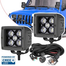 2x 3 100w Cree Led Cube Work Light Bar Spot Pods Driving Offroad Utv 4wd Wire 2x 3 100w Cree Led Cube Work Light Bar Spot Pods Driving Offroad Utv 4wd Wire