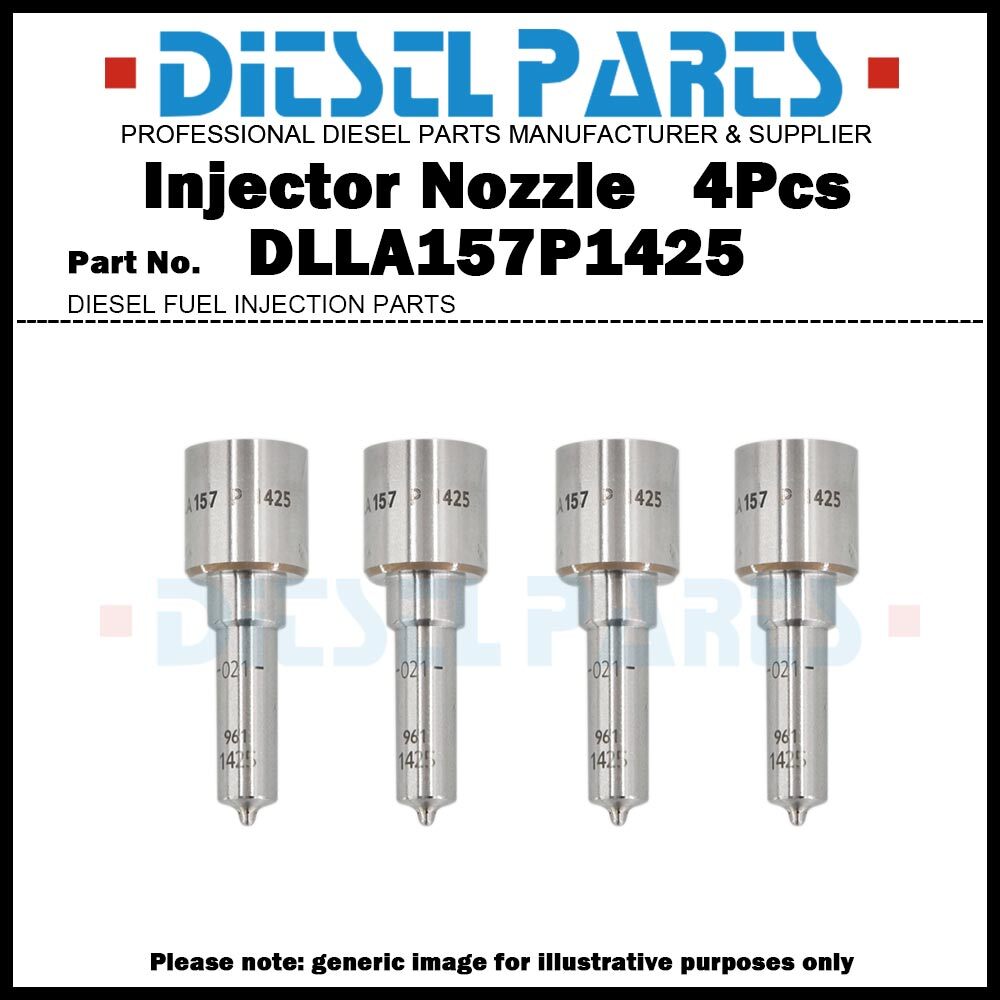 chu 4x Fuel Injector Nozzle DLLA157P1425 for Mitsubishi Canter 4.9L