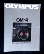 OLYMPUS OM-4 CAMERA 42 PAGE SALES PROMOTIONAL BOOK GUIDE COMPLETE GREAT COND