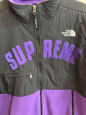 Supreme The North Face Fleece Jacket Purple Black Size M used | eBay