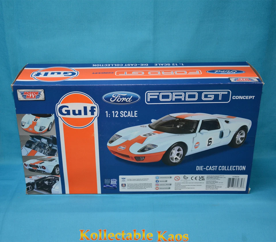 1:12 Motormax - Gulf Collection - Ford GT Concept With Gulf Livery - Image 2 of 3
