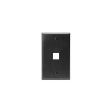 Leviton 41080-1EP Single-Gang Quickport Wallplate 1-Port Black