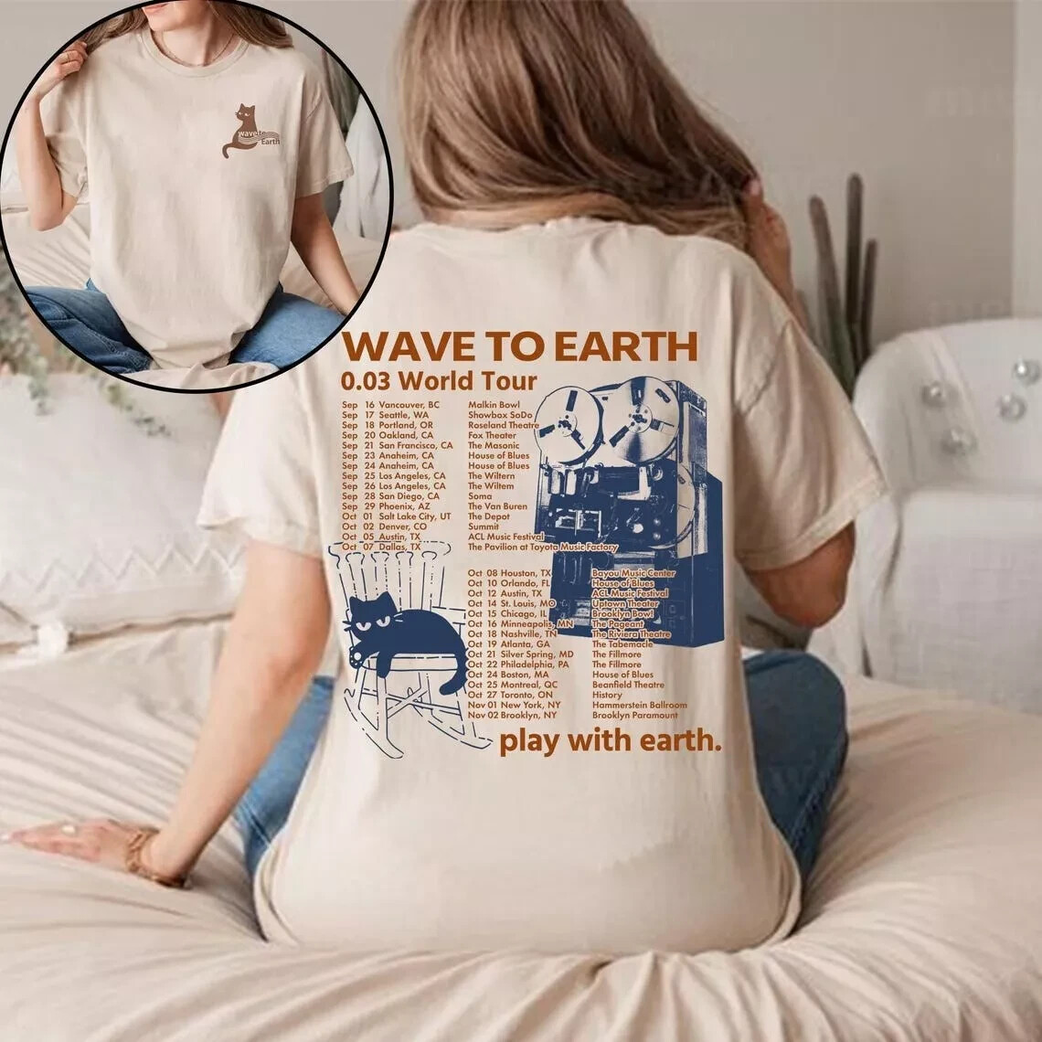 Wave To Earth 0.03 Tour 2024 T-shirt, Wave To Earth Kpop Merch | eBay