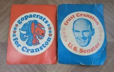 Alan Cranston, California Senator Campaign Memorabilia 70s 