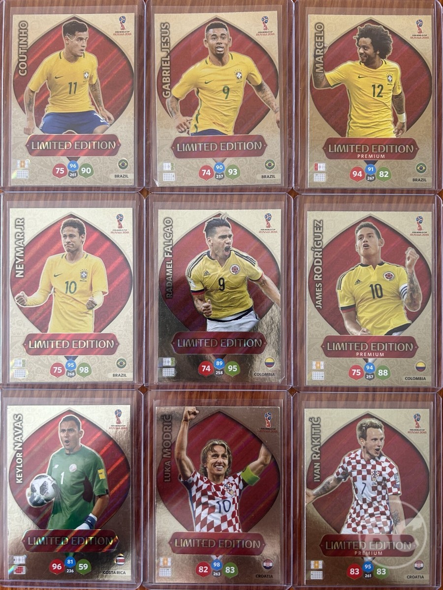 Panini Adrenalyn XL FIFA World Cup Russia 2018 Limited Cards LOT