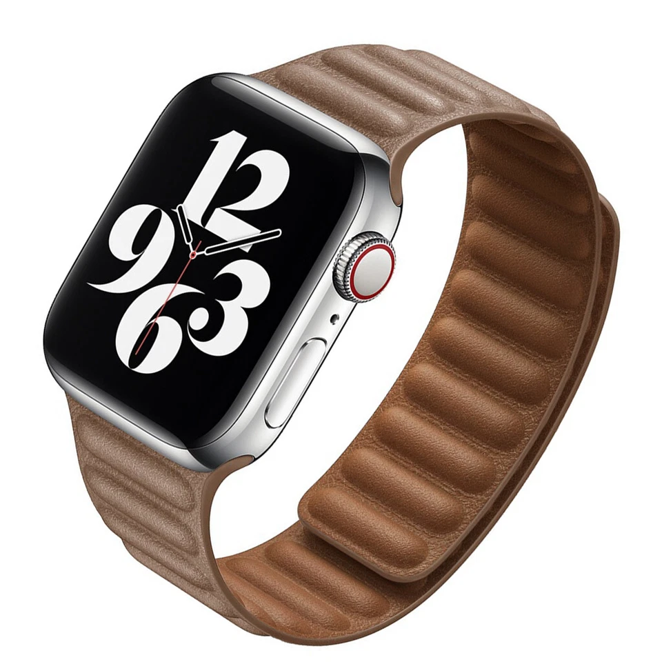 Correa clásica magnética con eslabones de cuero 45/49 mm Ultra Series 8 7 6 5 para Apple Watch Foto 4 de 4