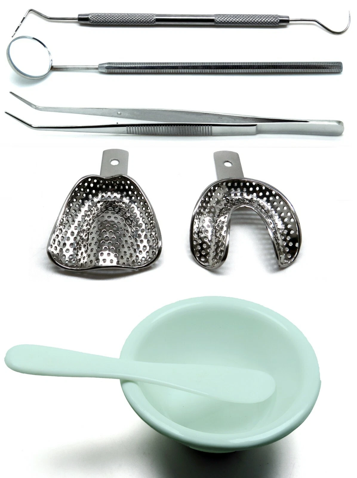 Impression Full Set of 6 Dental Premium Instruments New Tray Setup