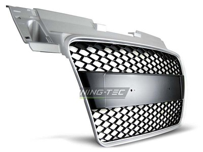 Rejilla delantera para for AUDI TT 8J 06-09 SILVER RS-STYLE Envío gratis GRAU06W
